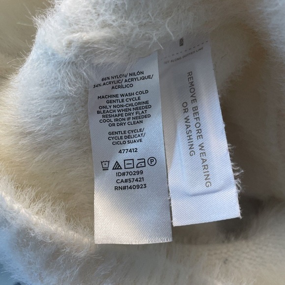 LOU & GREY Size Medium M Lashout White Eyelash Cozy Tunic Sweater Dress Fuzzy - Picture 6 of 7